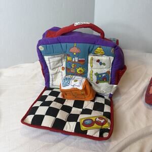 RARE Lamaze Plush Portable Doll House Infant Development Learning Toddler Toy
